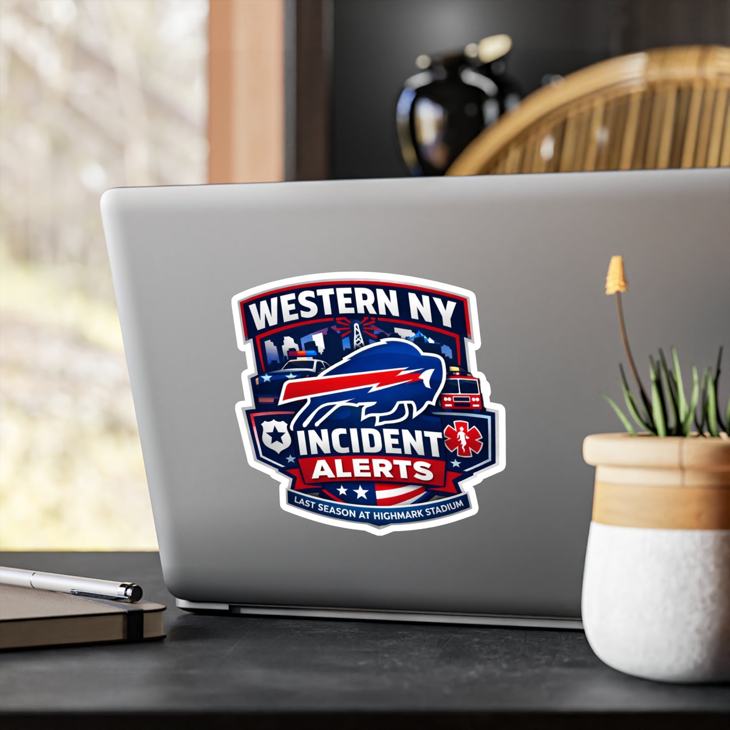 Western NY Incident Alerts Vinyl Sticker — Kiss-Cut Emergency Services Decal