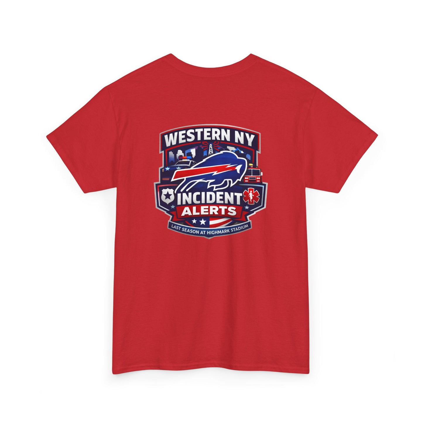 Incident Alerts Western NY T‑Shirt — Buffalo Bills Inspired Emergency Response Tee
