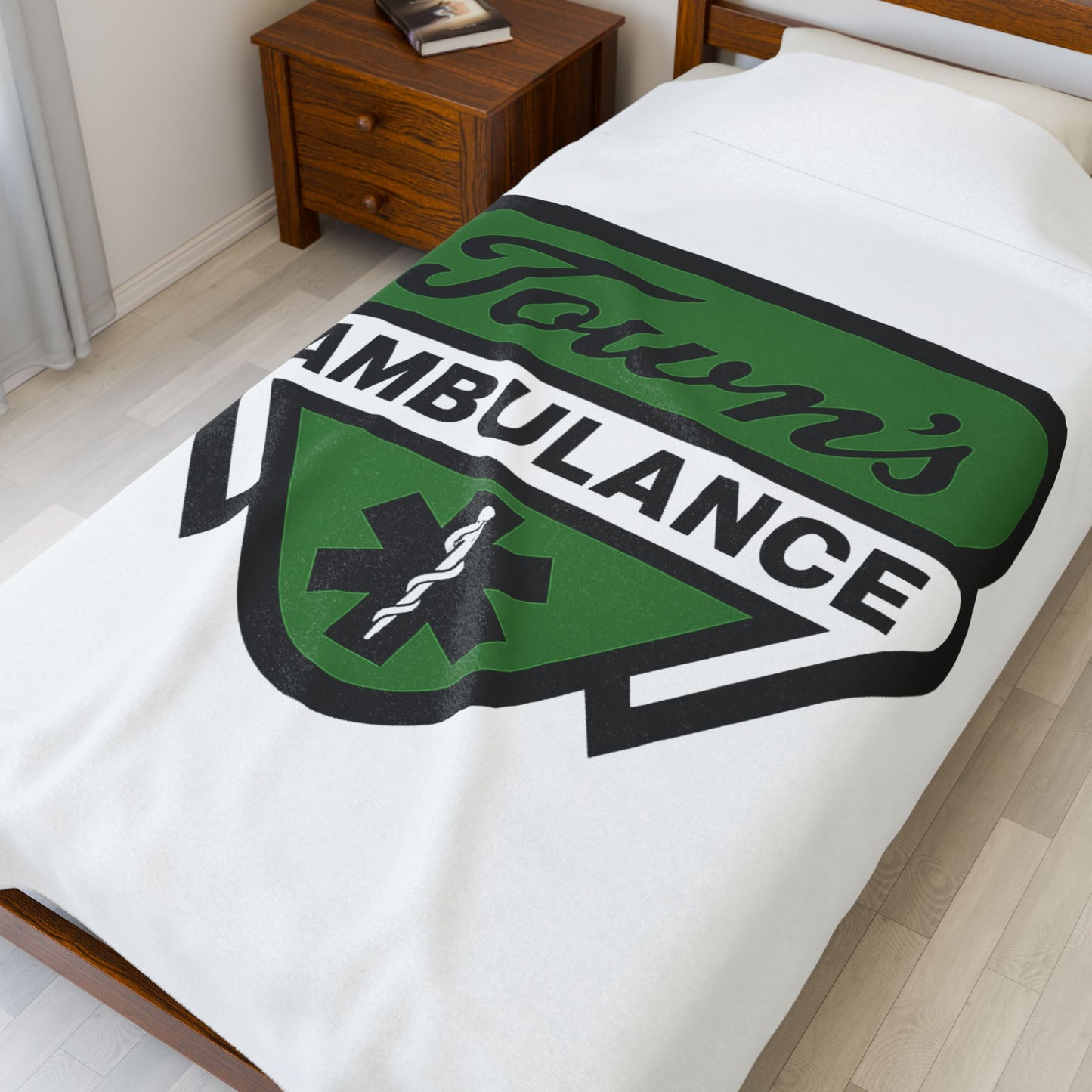 Town's Ambulance Velveteen Plush Blanket