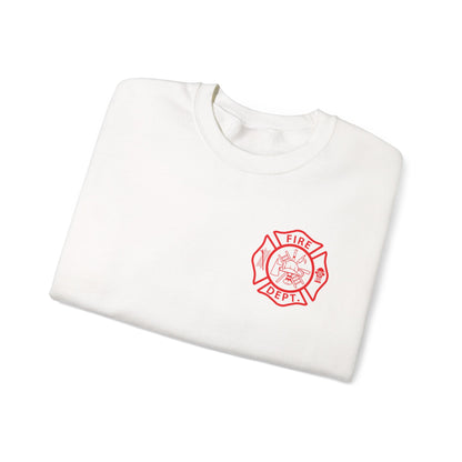 Firefighter Crewneck Sweatshirt — “Firefighters Do It With More Pressure” Graphic