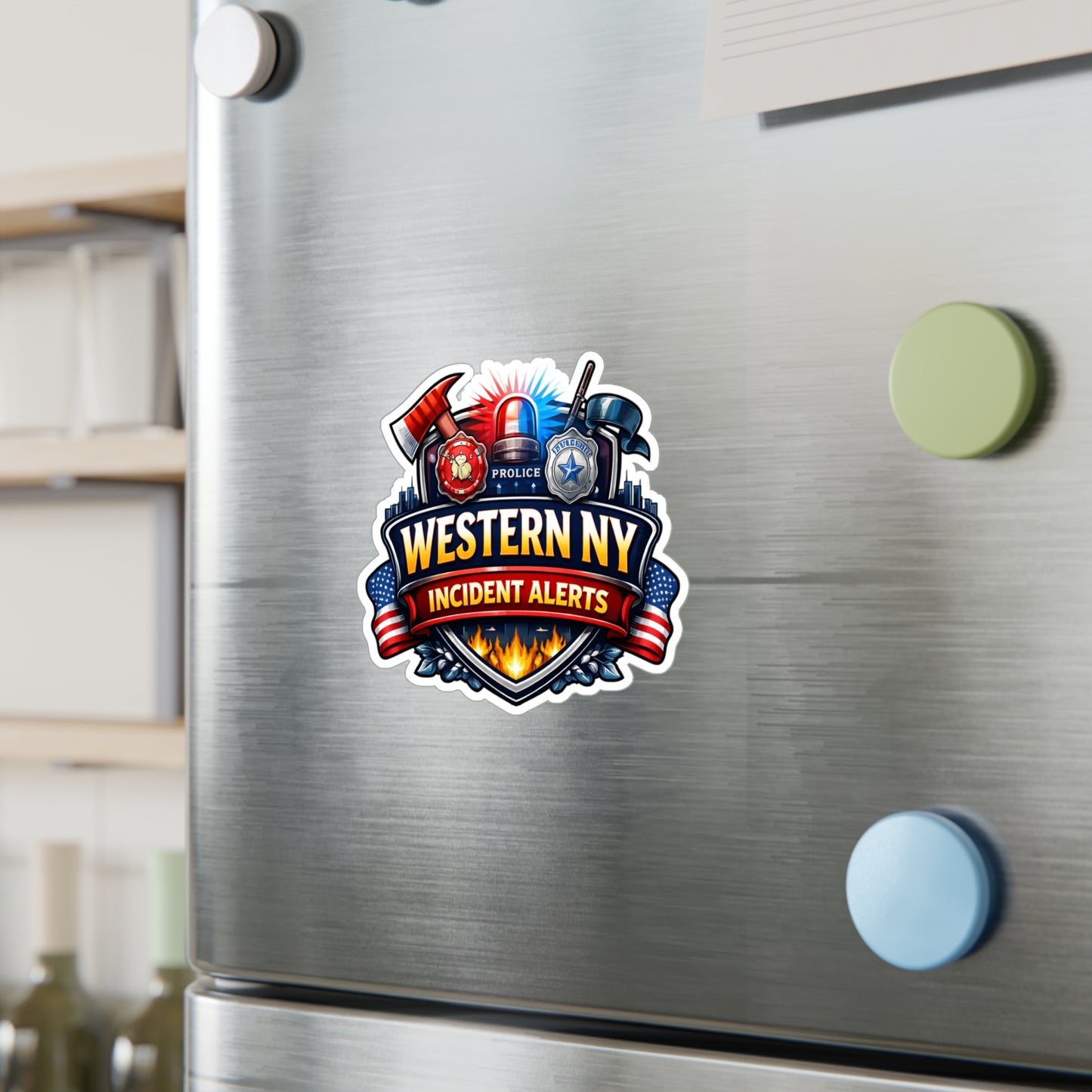 Kiss-Cut Vinyl Decal — Western NY Incident Alerts Badge