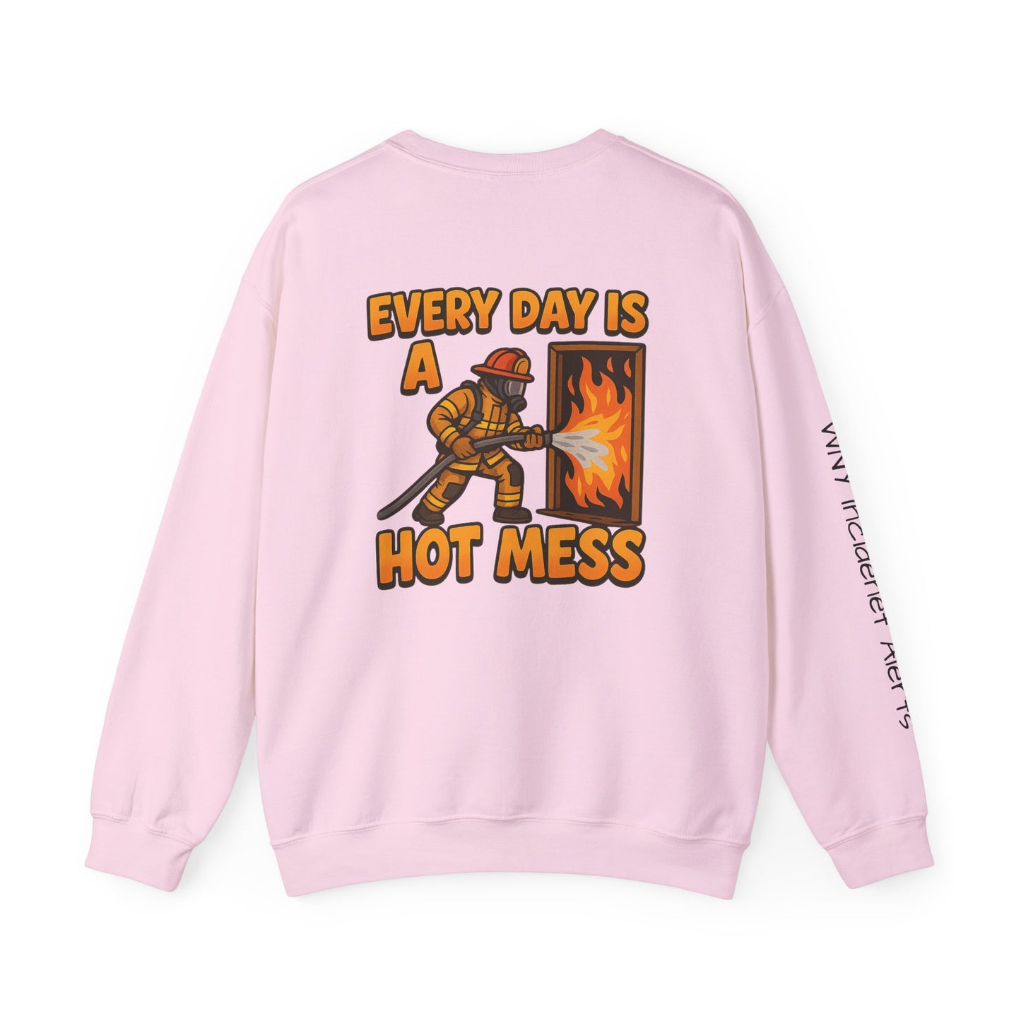 Fire Department Logo Crewneck Sweatshirt — Thin Red Line Firefighter Pullover