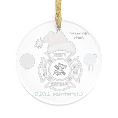 Firefighter Christmas Acrylic Ornaments - Holiday Decor 2025