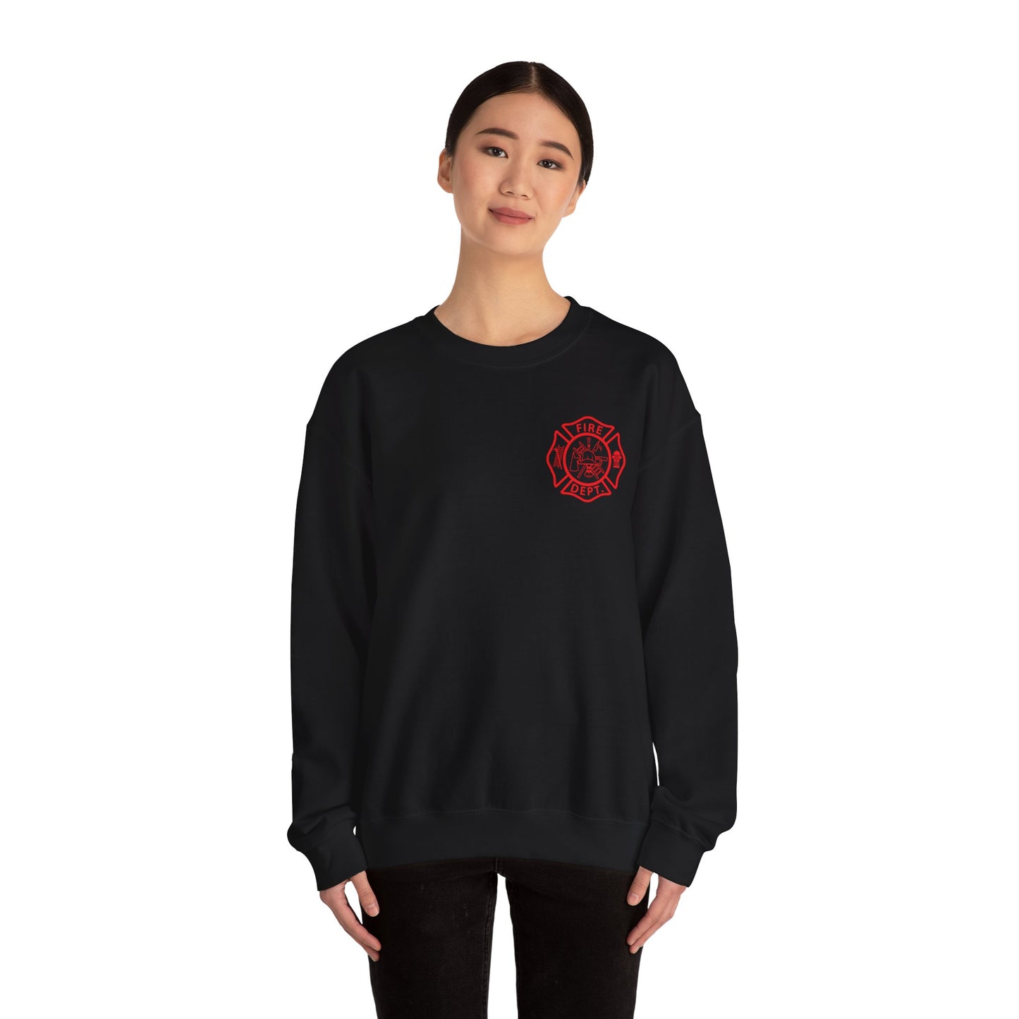 Firefighter Crewneck Sweatshirt — "Stop, Drop and Roll Sounds Like a Good Weekend"