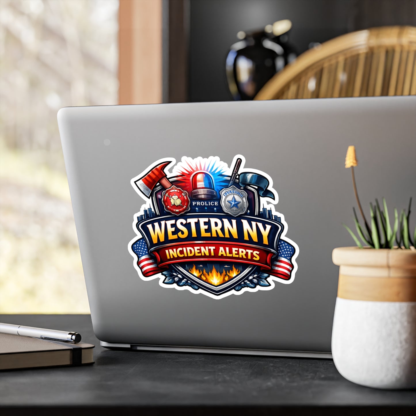 Kiss-Cut Vinyl Decal — Western NY Incident Alerts Badge