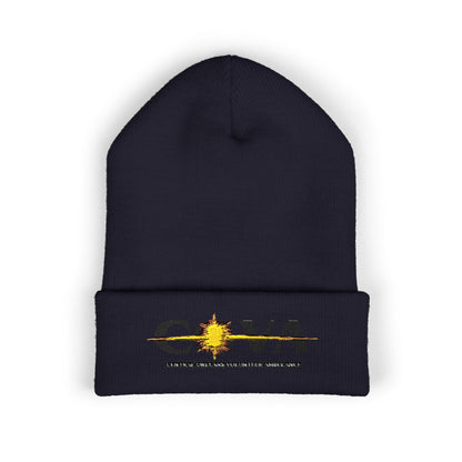 COVA Sun Logo Cuffed Beanie — Embroidered Winter Hat