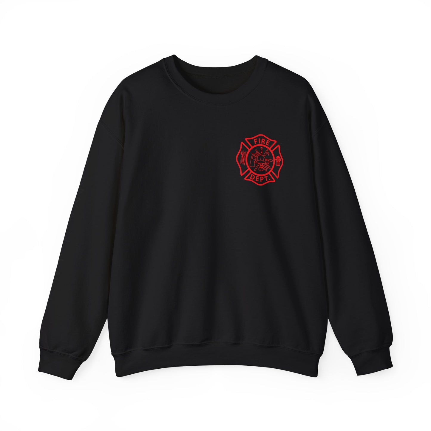 Firefighter Crewneck Sweatshirt — “Firefighters Do It With More Pressure” Graphic
