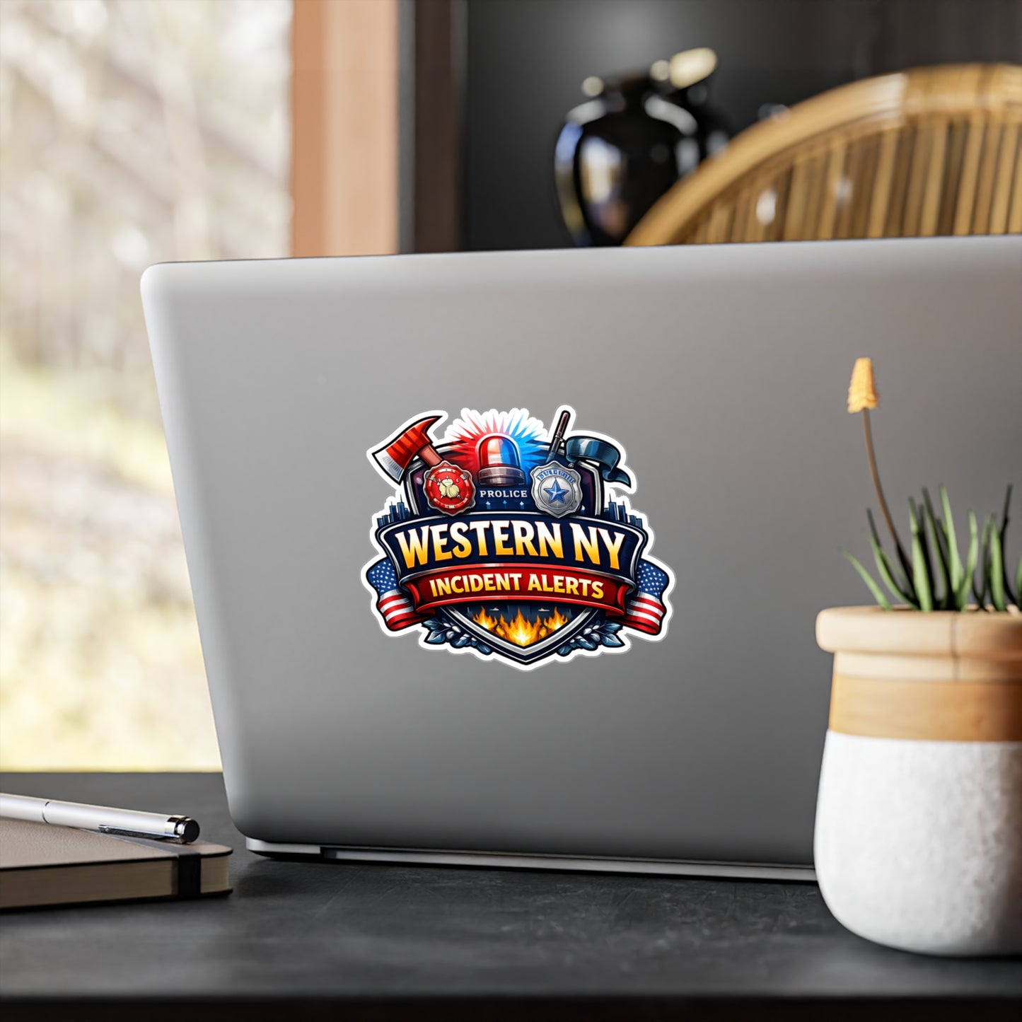 Kiss-Cut Vinyl Decal — Western NY Incident Alerts Badge