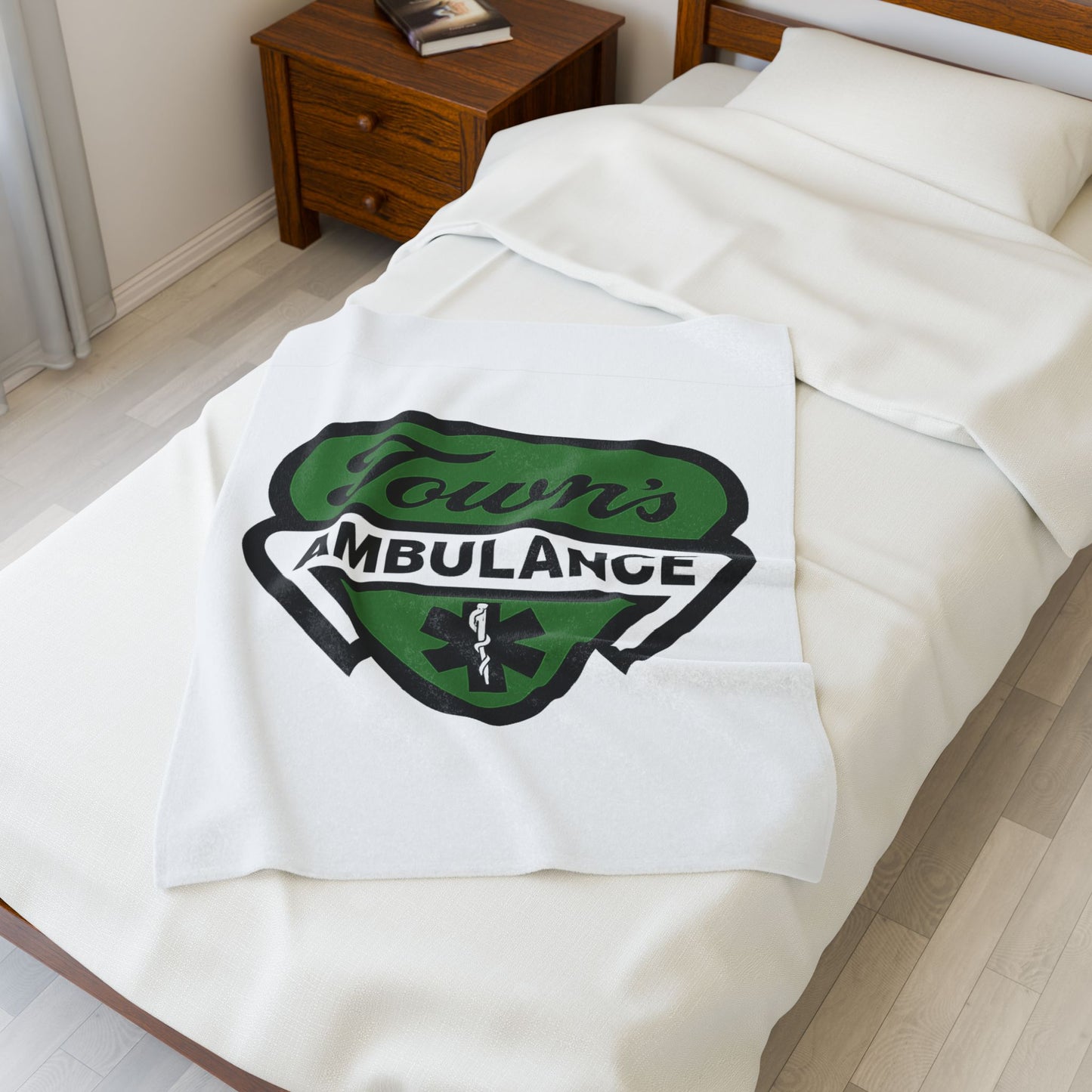 Town's Ambulance Velveteen Plush Blanket