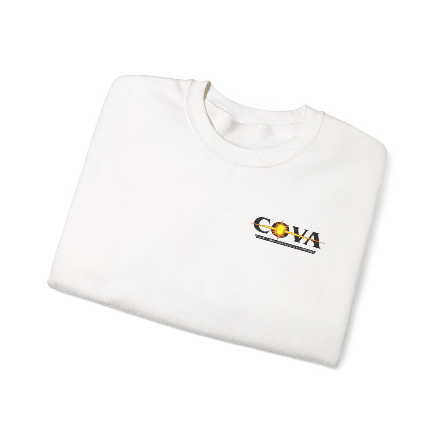 COVA Crewneck Sweatshirt — 'May the Wheels of EMS Forever Roll' Retro Logo