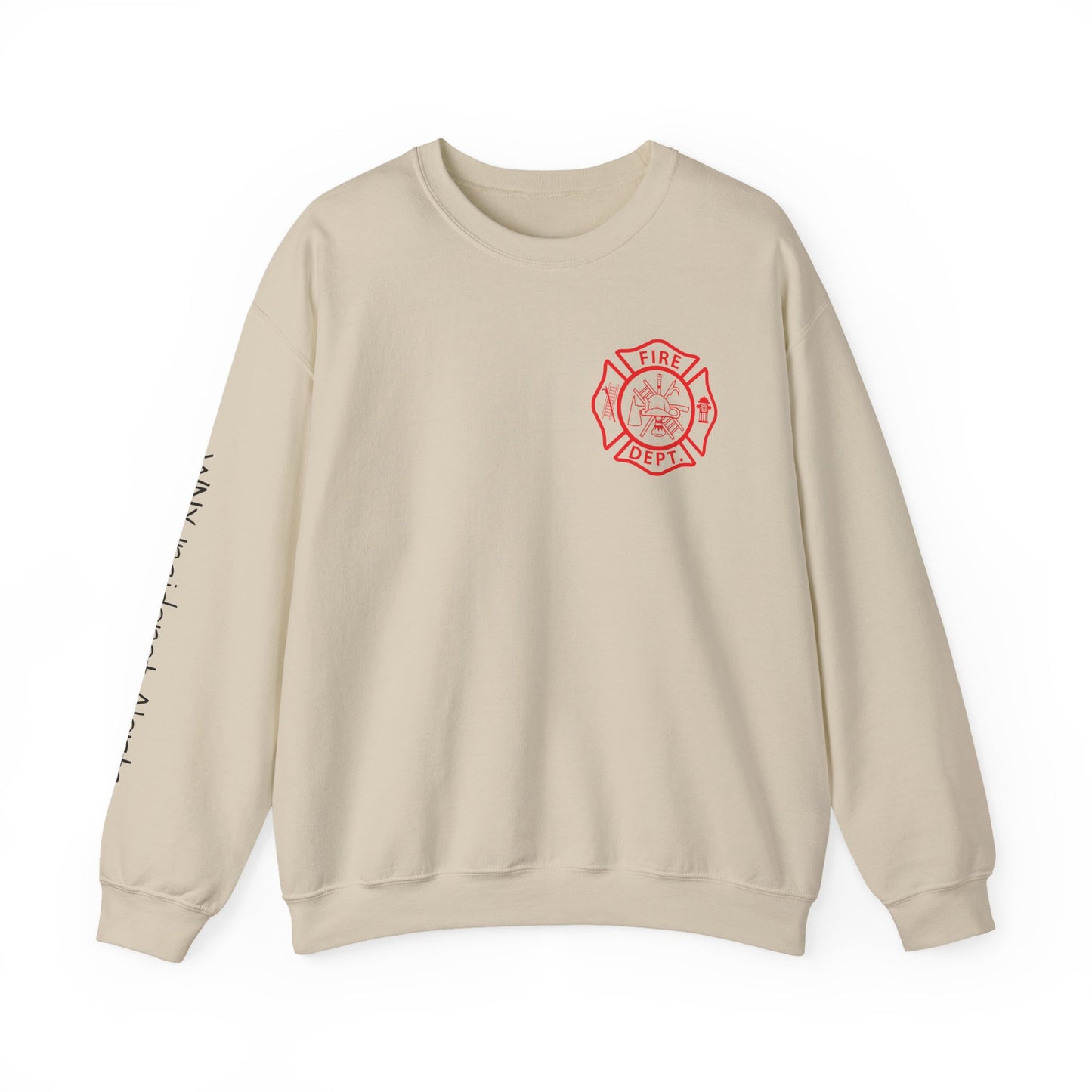 Fire Department Logo Crewneck Sweatshirt — Thin Red Line Firefighter Pullover