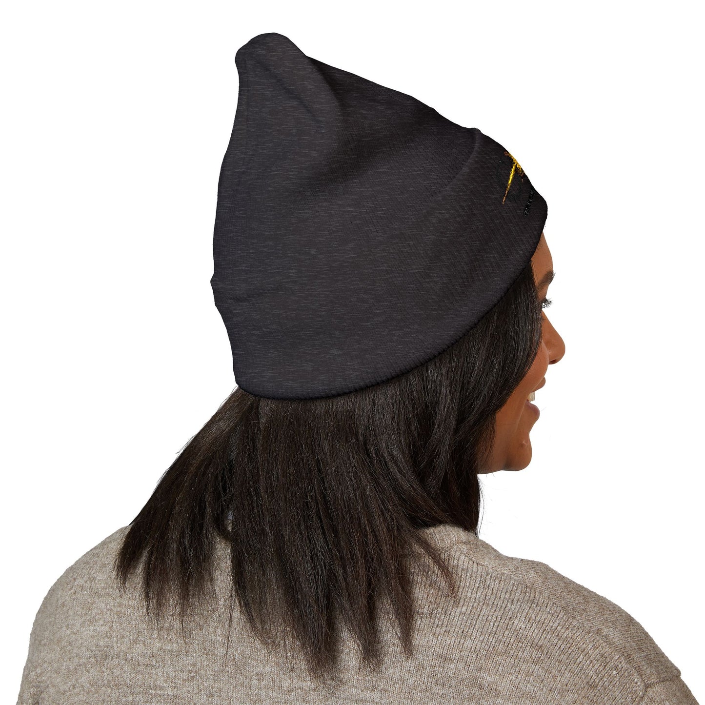 COVA Sun Logo Cuffed Beanie — Embroidered Winter Hat