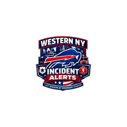 Western NY Incident Alerts Vinyl Sticker — Kiss-Cut Emergency Services Decal