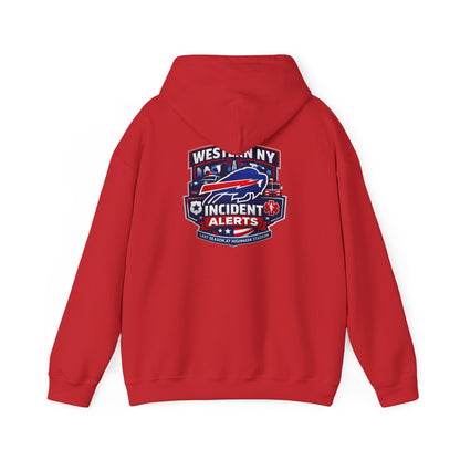 Western NY Incident Alerts Hoodie — (Buffalo Bills Themed) Emergency Response Patch Logo