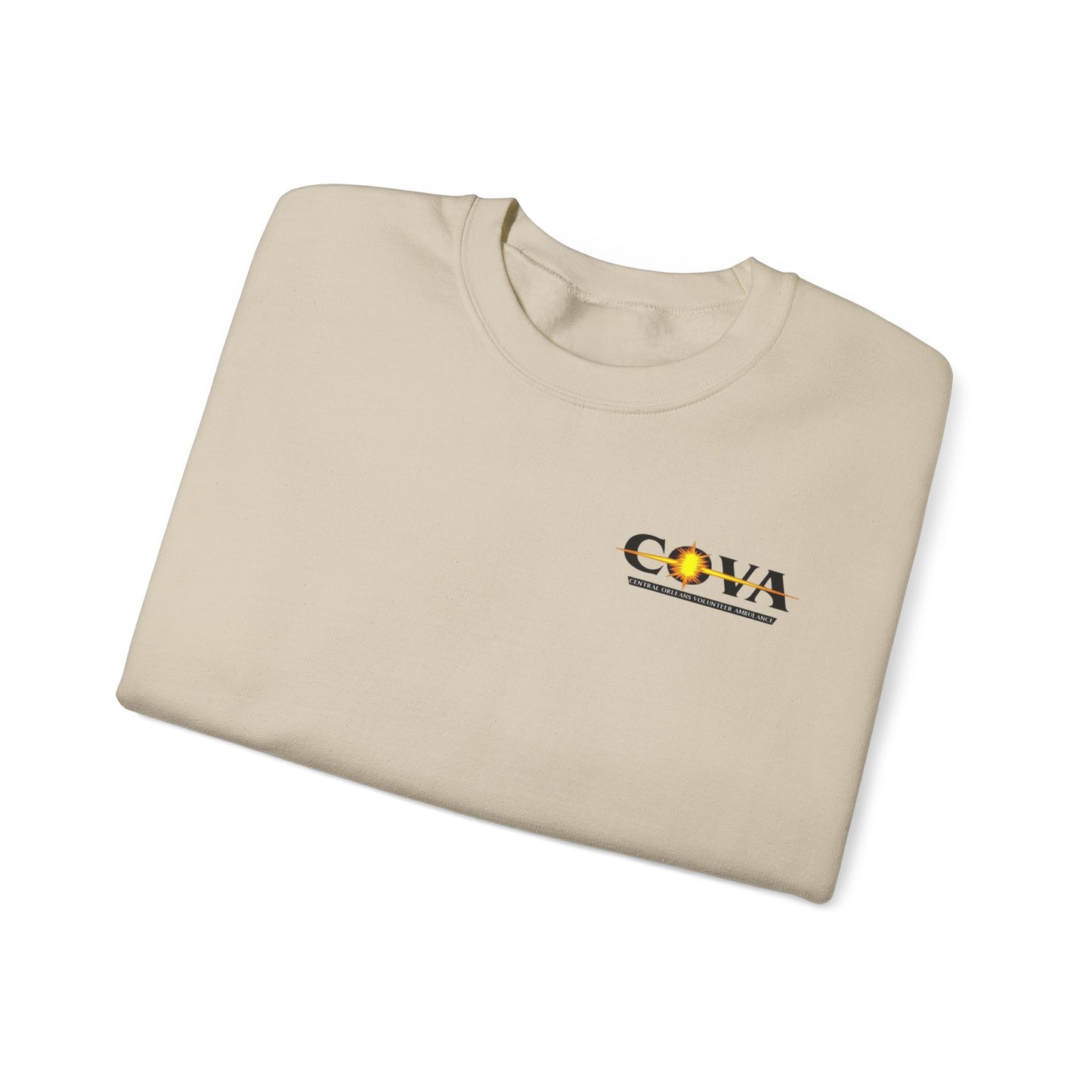 COVA Crewneck Sweatshirt — 'May the Wheels of EMS Forever Roll' Retro Logo