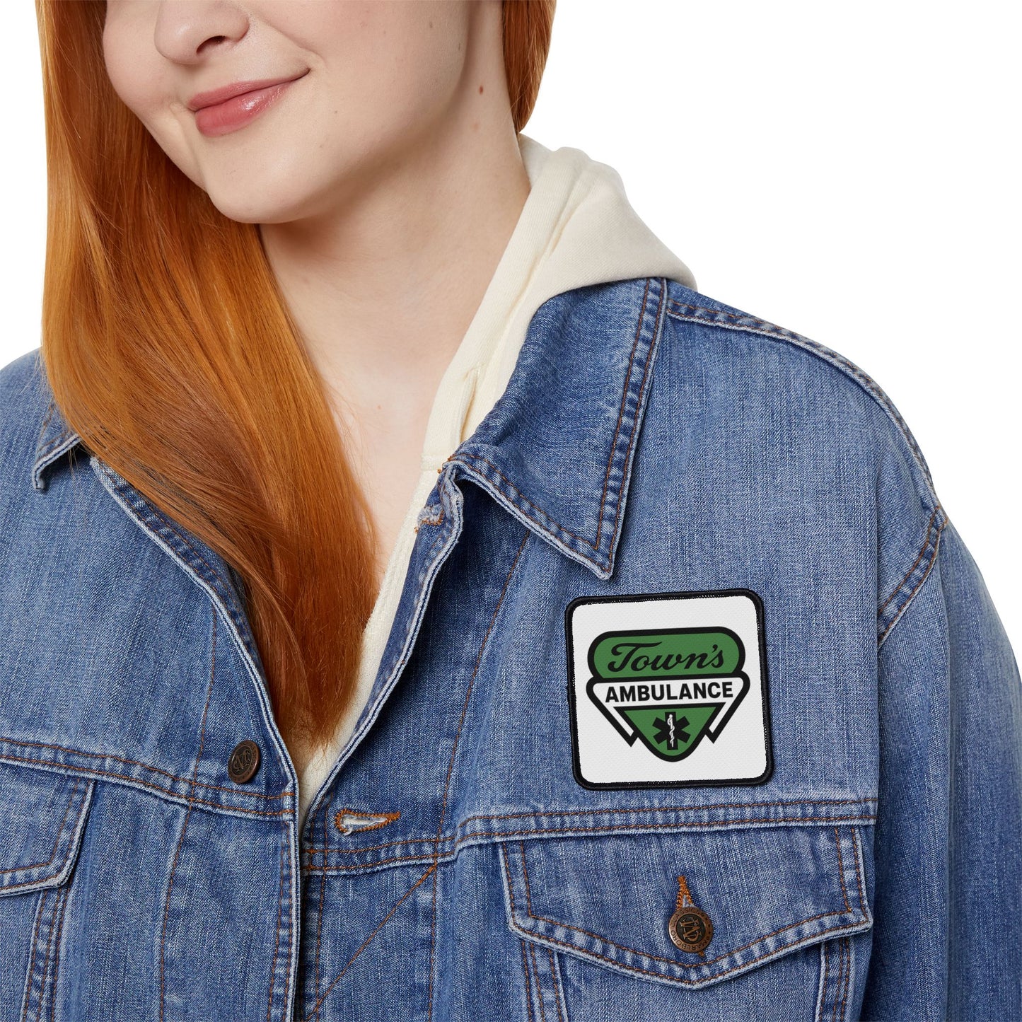 Green 'Town's Ambulance' Rescue Emblem Patch