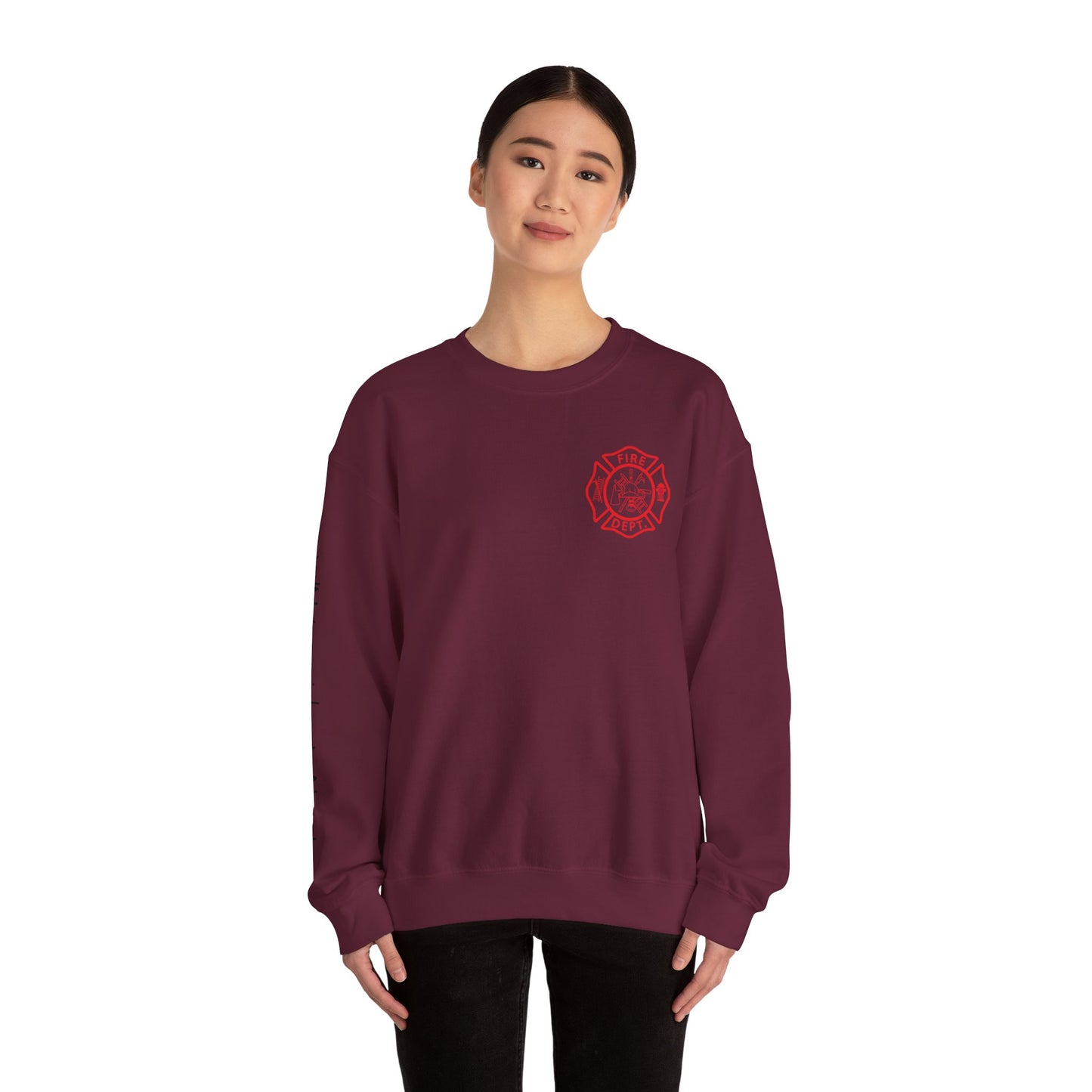 Firefighter Crewneck Sweatshirt — "Stop, Drop and Roll Sounds Like a Good Weekend"