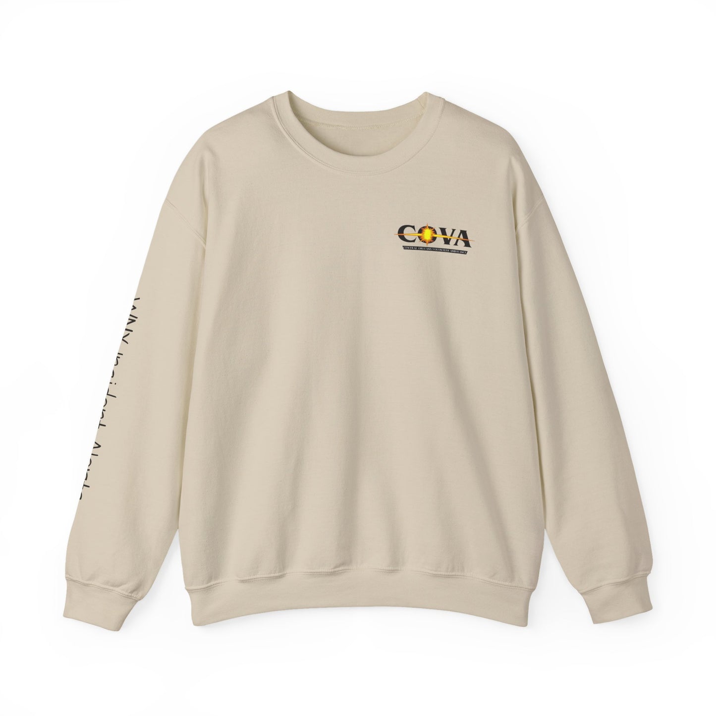 COVA Crewneck Sweatshirt — 'May the Wheels of EMS Forever Roll' Retro Logo