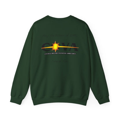 COVA Crewneck Sweatshirt — 'May the Wheels of EMS Forever Roll' Retro Logo