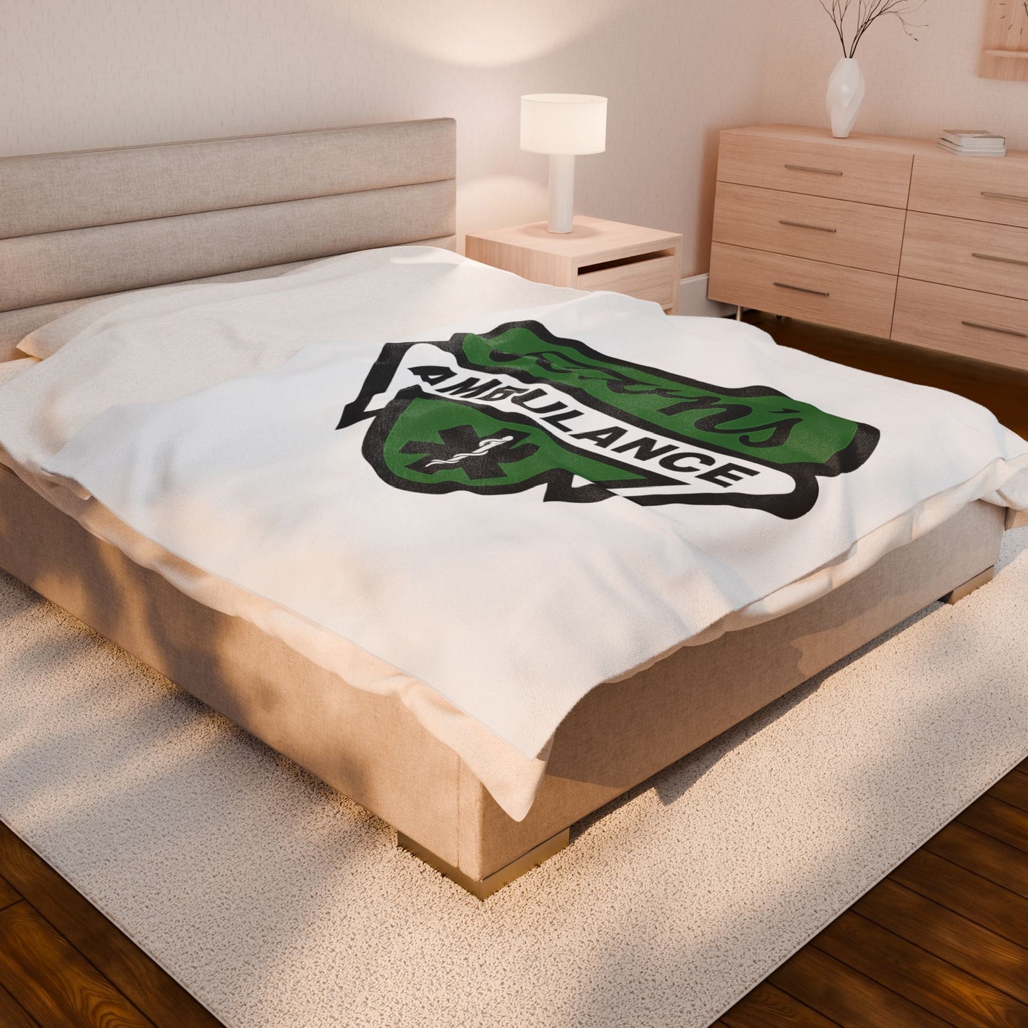 Town's Ambulance Velveteen Plush Blanket
