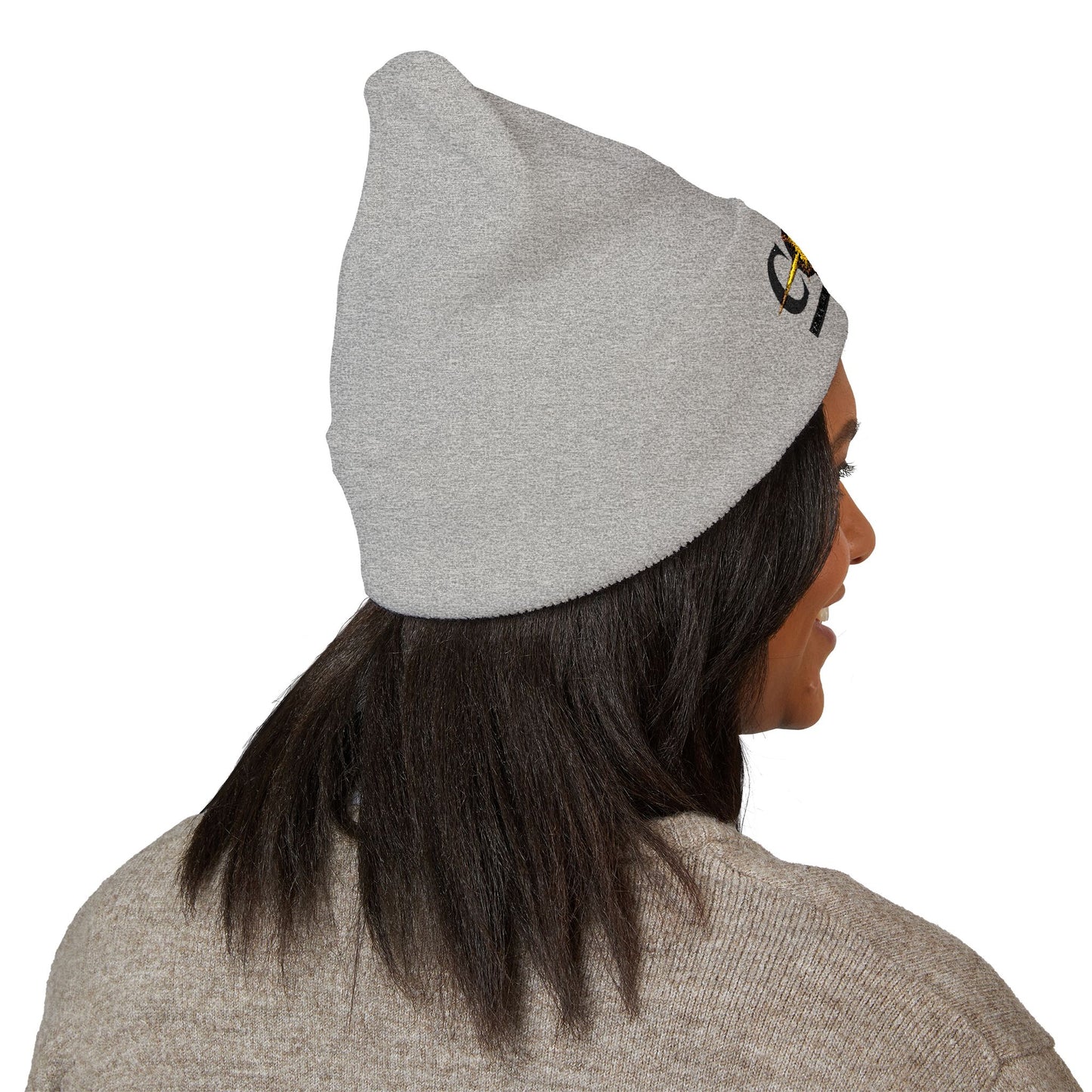 COVA Sun Logo Cuffed Beanie — Embroidered Winter Hat