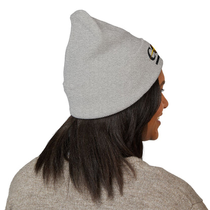 COVA Sun Logo Cuffed Beanie — Embroidered Winter Hat