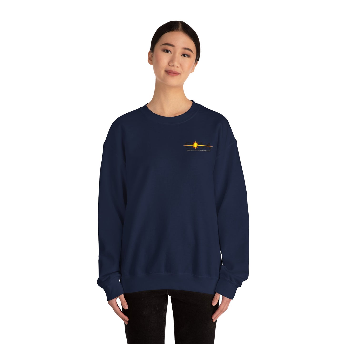 COVA Crewneck Sweatshirt — 'May the Wheels of EMS Forever Roll' Retro Logo
