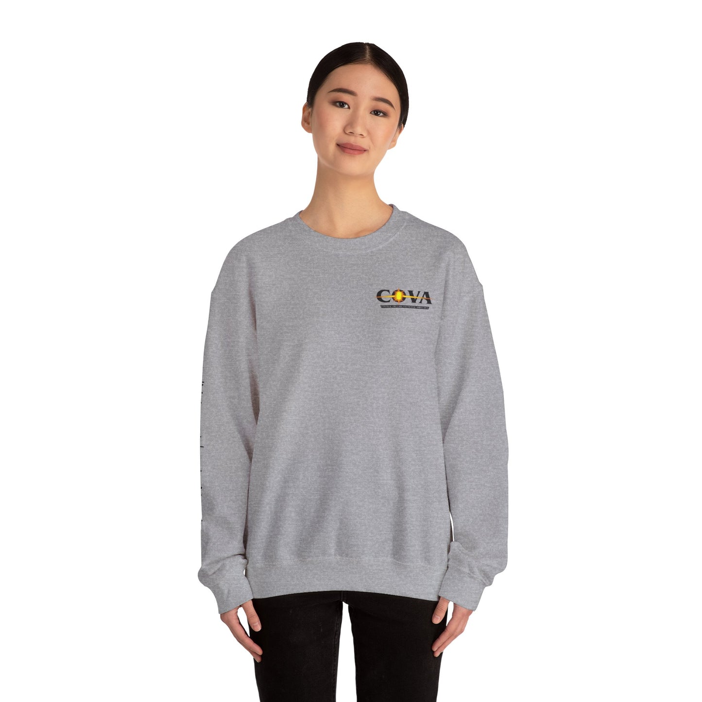 COVA Crewneck Sweatshirt — 'May the Wheels of EMS Forever Roll' Retro Logo