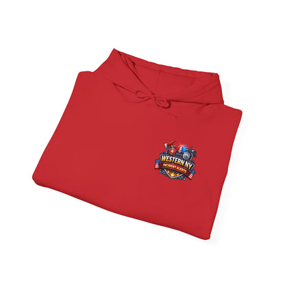 Western NY Incident Alerts Hoodie — (Buffalo Bills Themed) Emergency Response Patch Logo