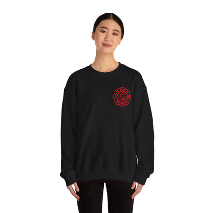Firefighter Crewneck Sweatshirt — “Firefighters Do It With More Pressure” Graphic
