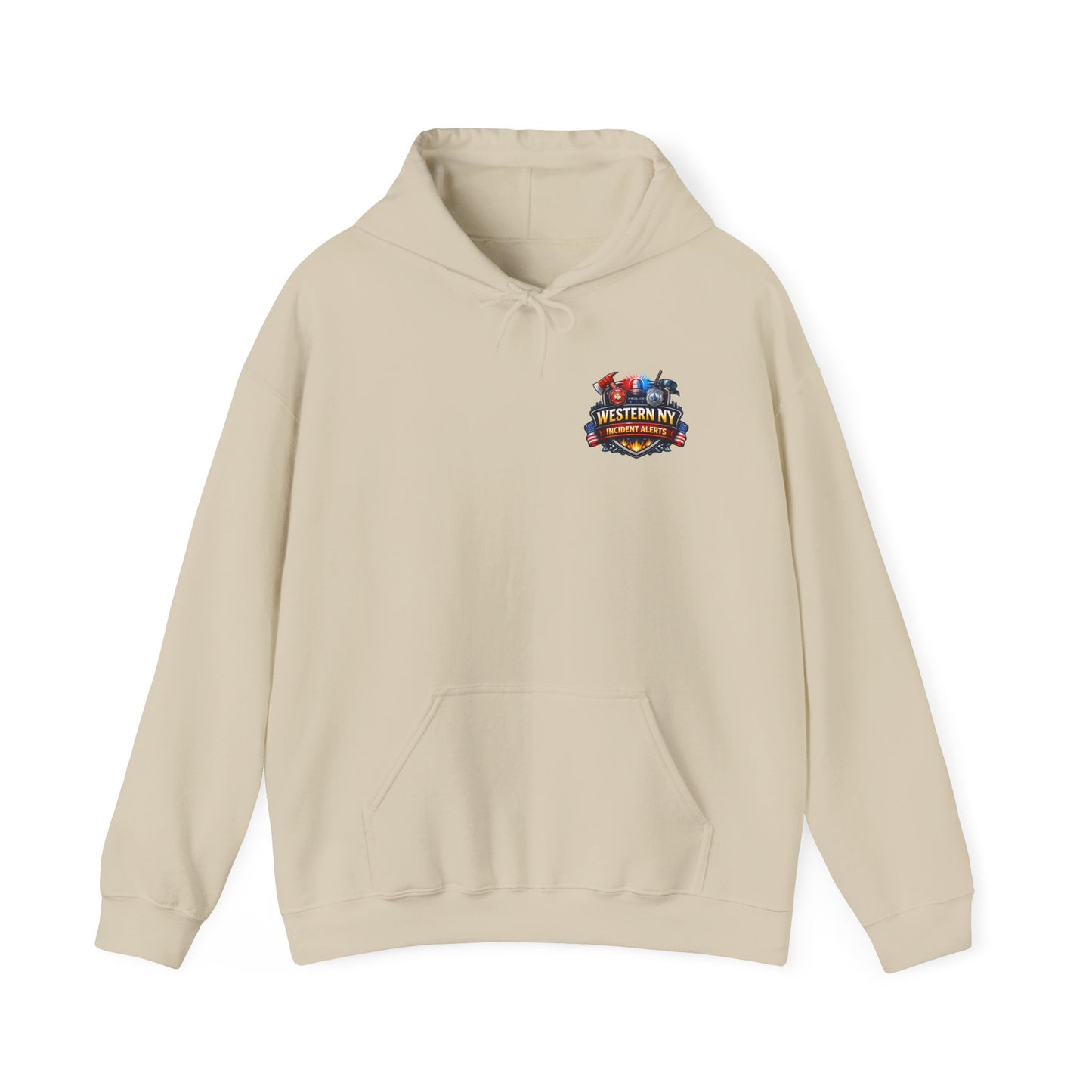 Western NY Incident Alerts Hoodie — (Buffalo Bills Themed) Emergency Response Patch Logo