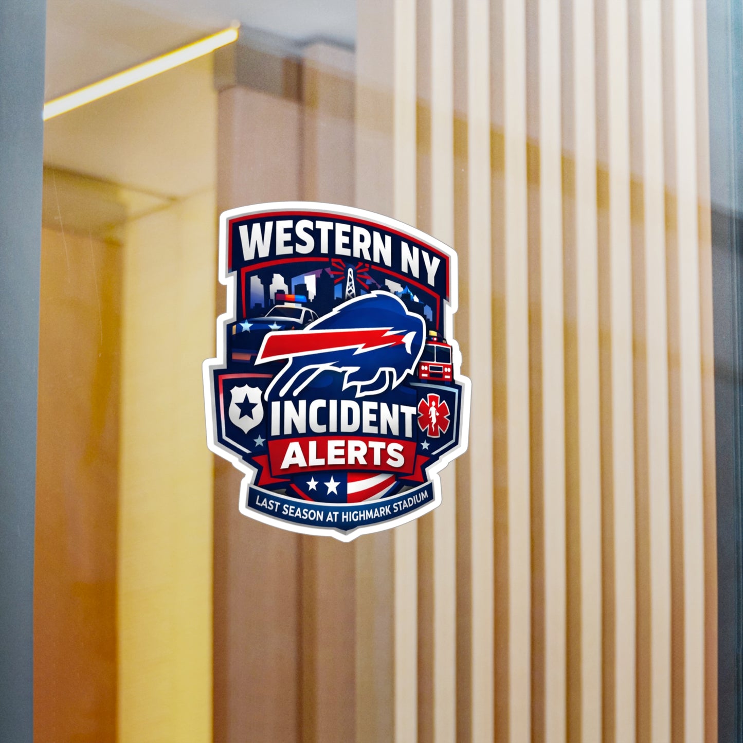 Western NY Incident Alerts Vinyl Sticker — Kiss-Cut Emergency Services Decal