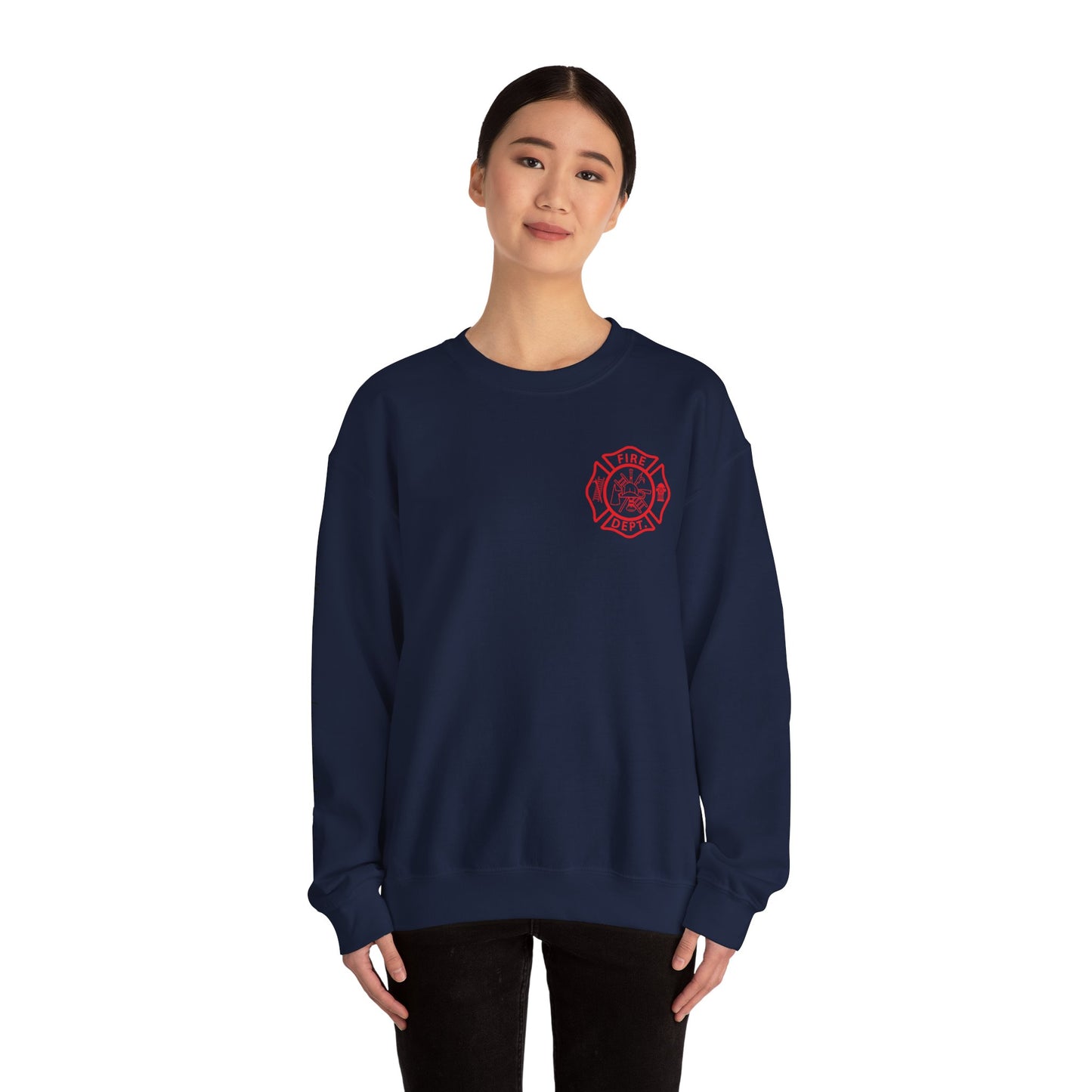 Firefighter Crewneck Sweatshirt — "Stop, Drop and Roll Sounds Like a Good Weekend"