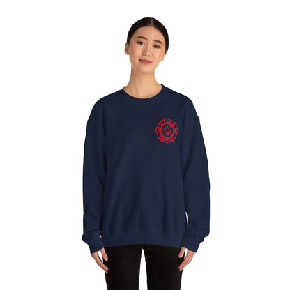 Firefighter Crewneck Sweatshirt — "Stop, Drop and Roll Sounds Like a Good Weekend"