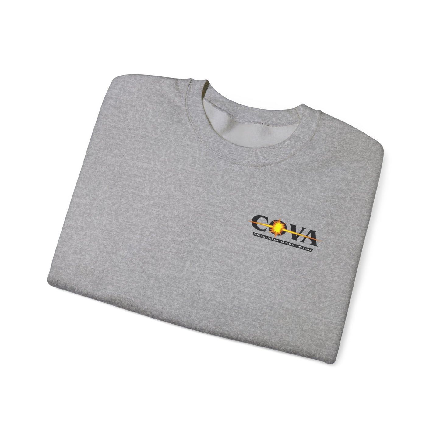 COVA Crewneck Sweatshirt — 'May the Wheels of EMS Forever Roll' Retro Logo