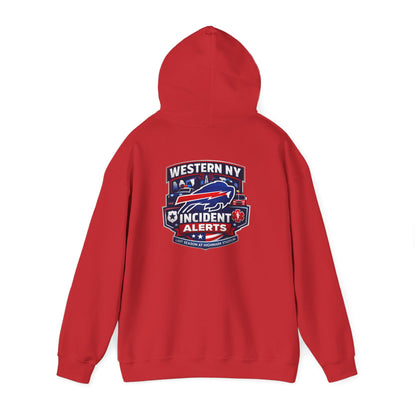 Western NY Incident Alerts Hoodie — (Buffalo Bills Themed) Emergency Response Patch Logo