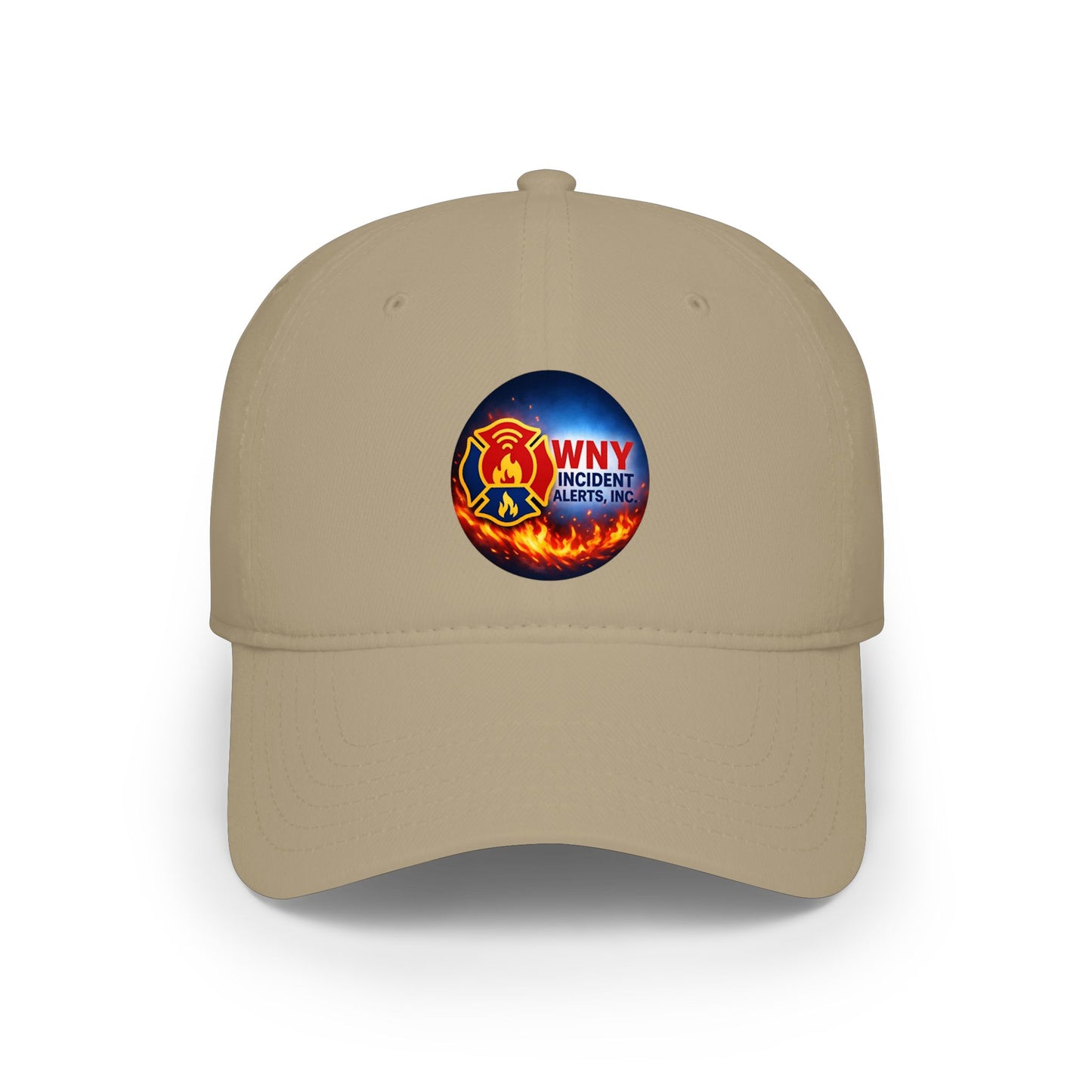 Firefighter Logo Baseball Cap — WNY Incident Support Red Low-Profile Hat