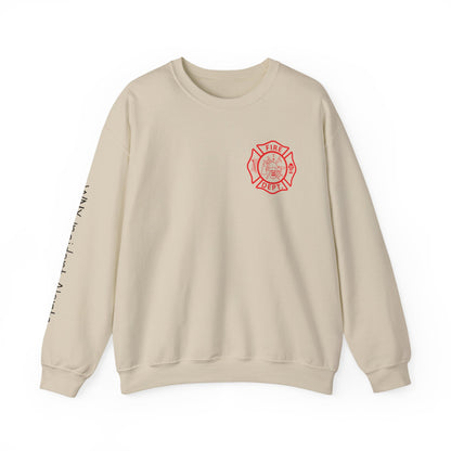 Firefighter Crewneck Sweatshirt — “Firefighters Do It With More Pressure” Graphic