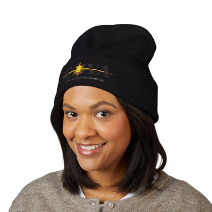 COVA Sun Logo Cuffed Beanie — Embroidered Winter Hat