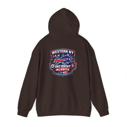 Western NY Incident Alerts Hoodie — (Buffalo Bills Themed) Emergency Response Patch Logo