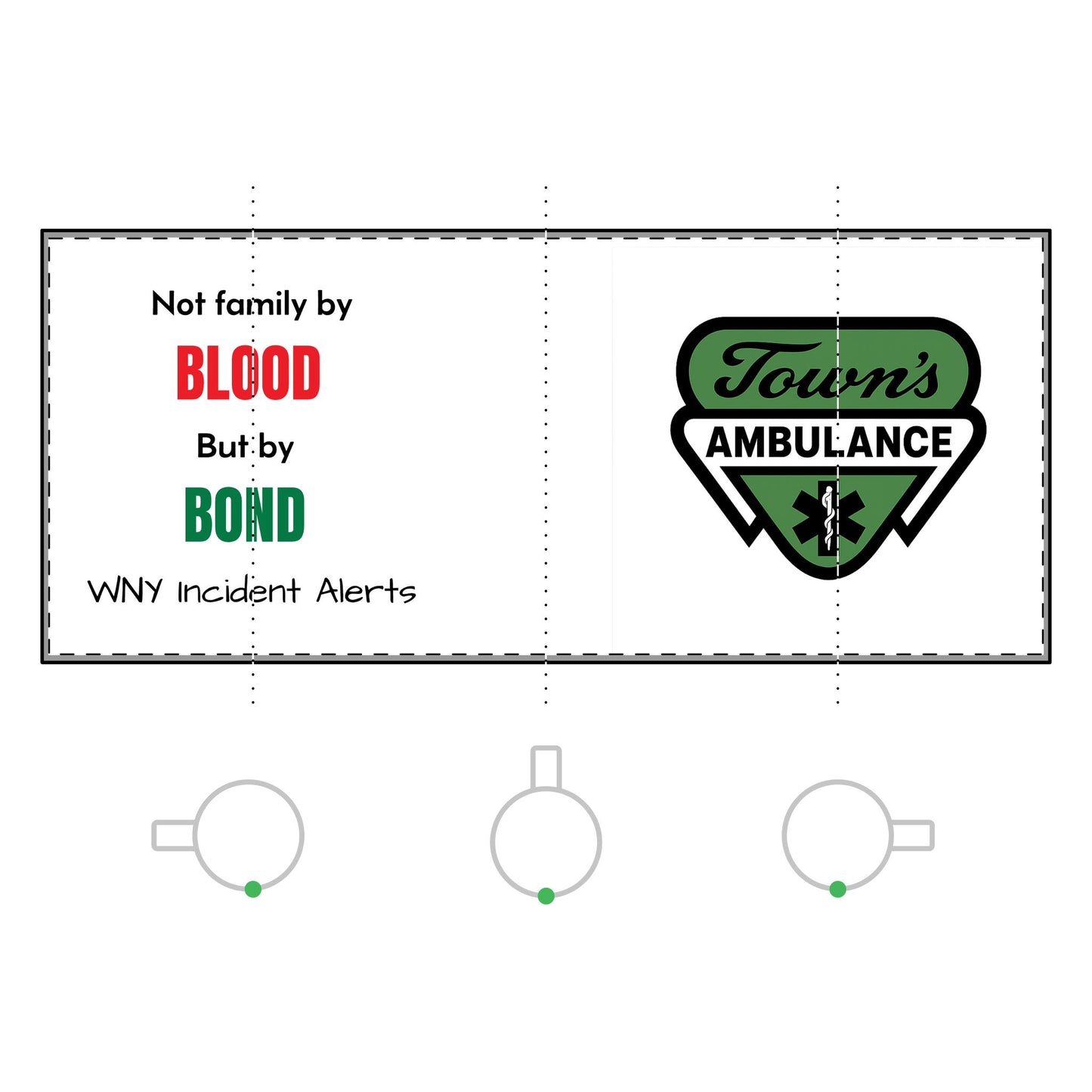 Town's Ambulance Mug - Not Family by Blood but by Bond