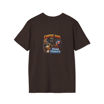 Coffee and 2AM Tones T-Shirt – Retro Coffee Vibes Graphic Tee
