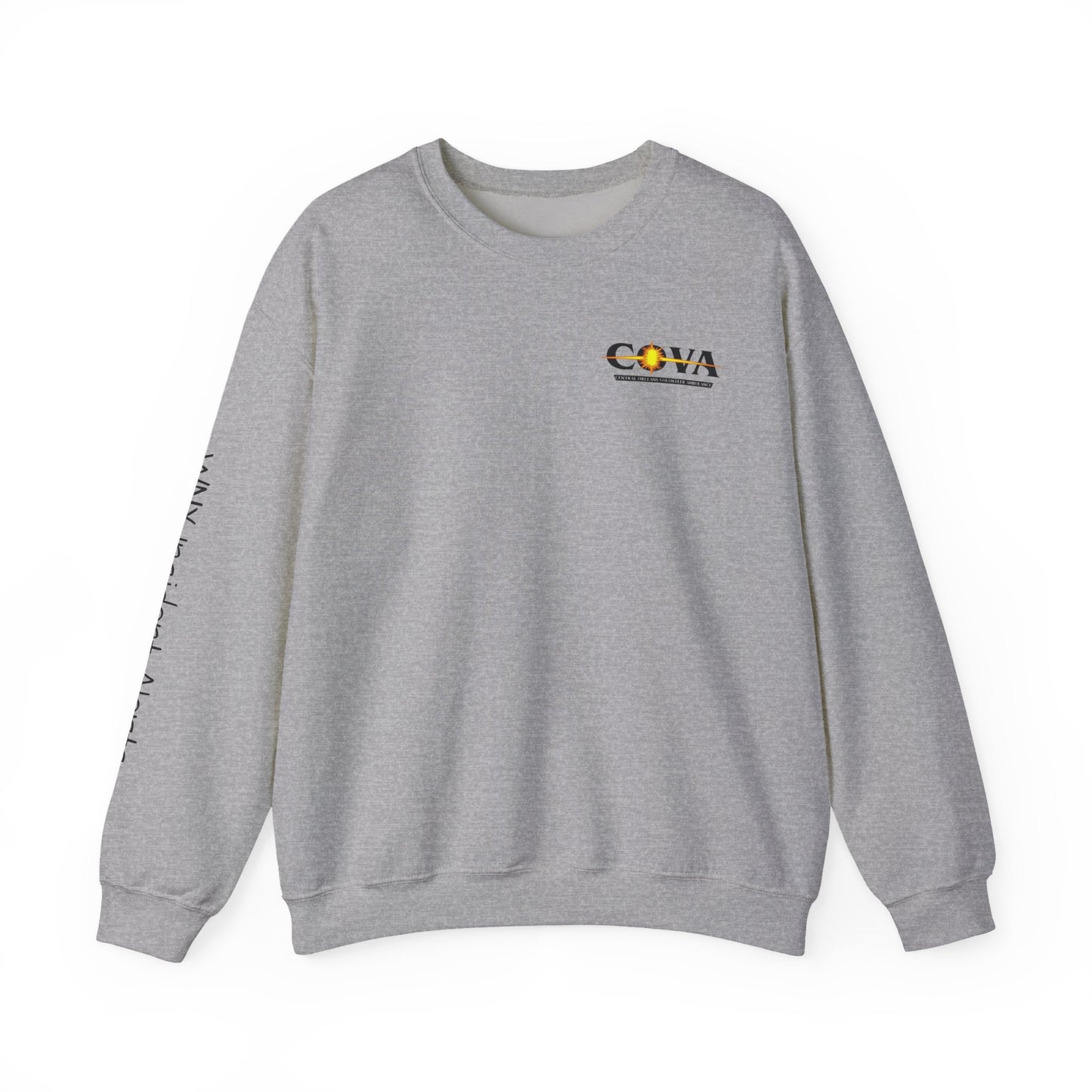 COVA Crewneck Sweatshirt — 'May the Wheels of EMS Forever Roll' Retro Logo