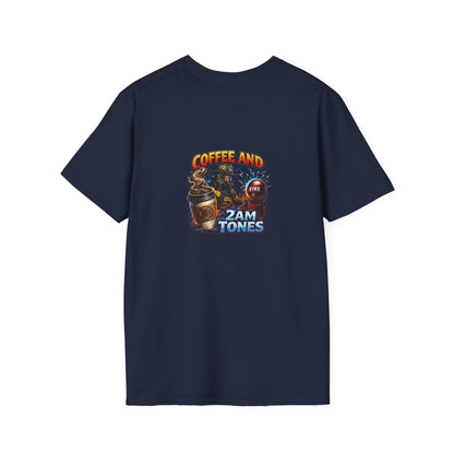 Coffee and 2AM Tones T-Shirt – Retro Coffee Vibes Graphic Tee