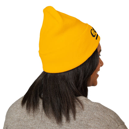 COVA Sun Logo Cuffed Beanie — Embroidered Winter Hat