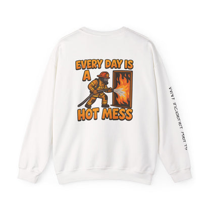 Fire Department Logo Crewneck Sweatshirt — Thin Red Line Firefighter Pullover