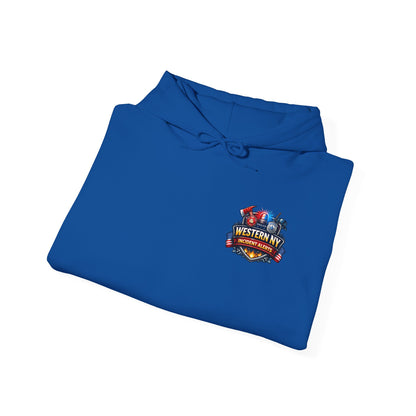 Western NY Incident Alerts Hoodie — (Buffalo Bills Themed) Emergency Response Patch Logo
