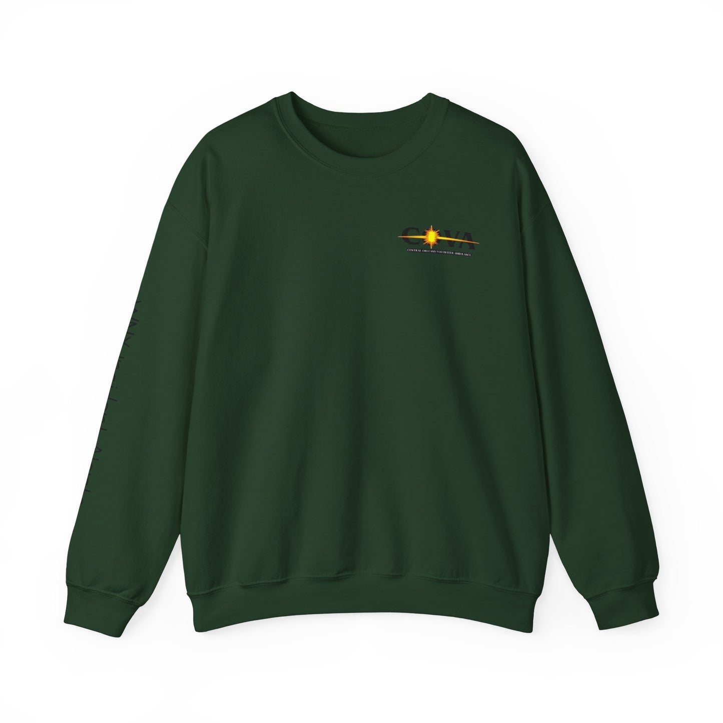 COVA Crewneck Sweatshirt — 'May the Wheels of EMS Forever Roll' Retro Logo