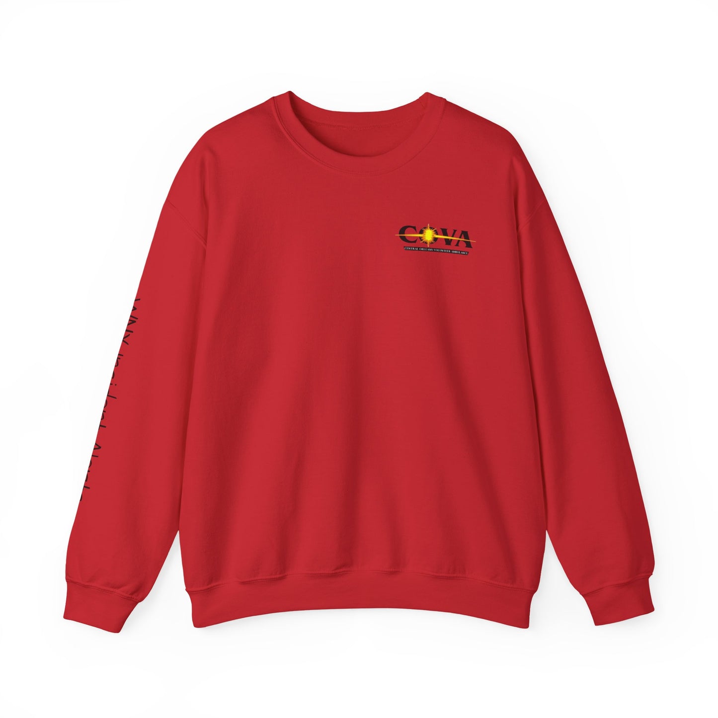 COVA Crewneck Sweatshirt — 'May the Wheels of EMS Forever Roll' Retro Logo