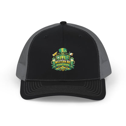 WNY Incident Alerts St. Patrick's day themed hat.
